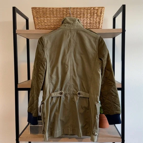 J. Crew Quilted Sleeve Boyfriend Fatigue Field Utility Jacket, XS - Picture 5 of 9